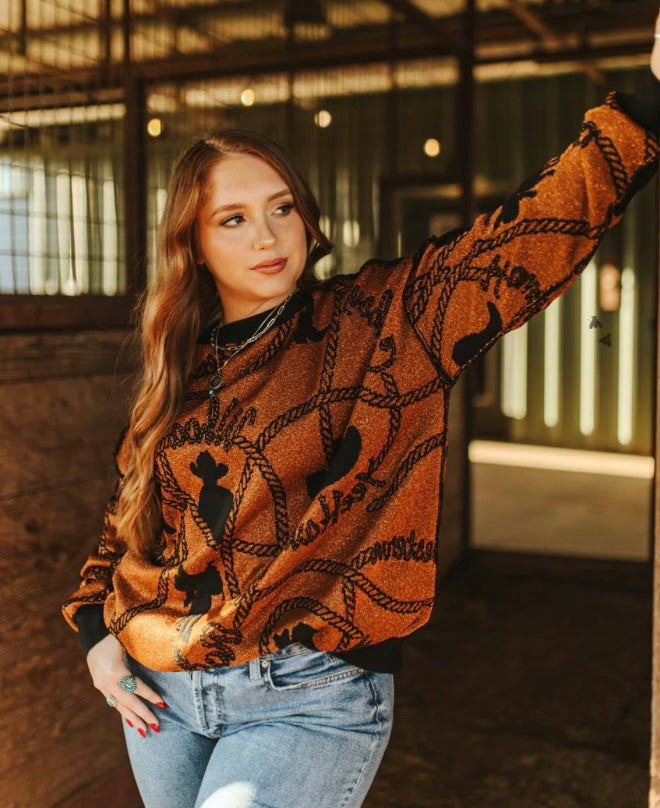 Copper cowboy REVERSIBLE Sweater