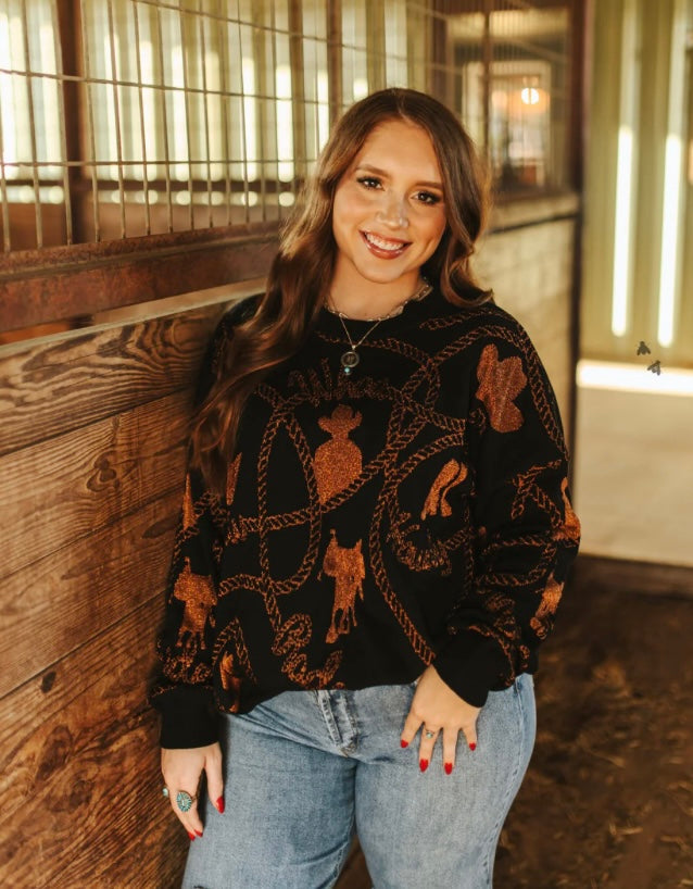 Copper cowboy REVERSIBLE Sweater