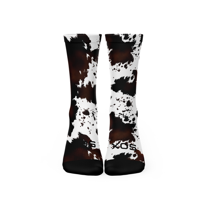 Cow Print Crew Socks