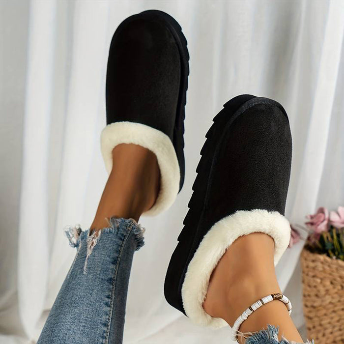 Cozy Slip-On Snow Boots for Women – Stylish & Warm for Winter Adventures