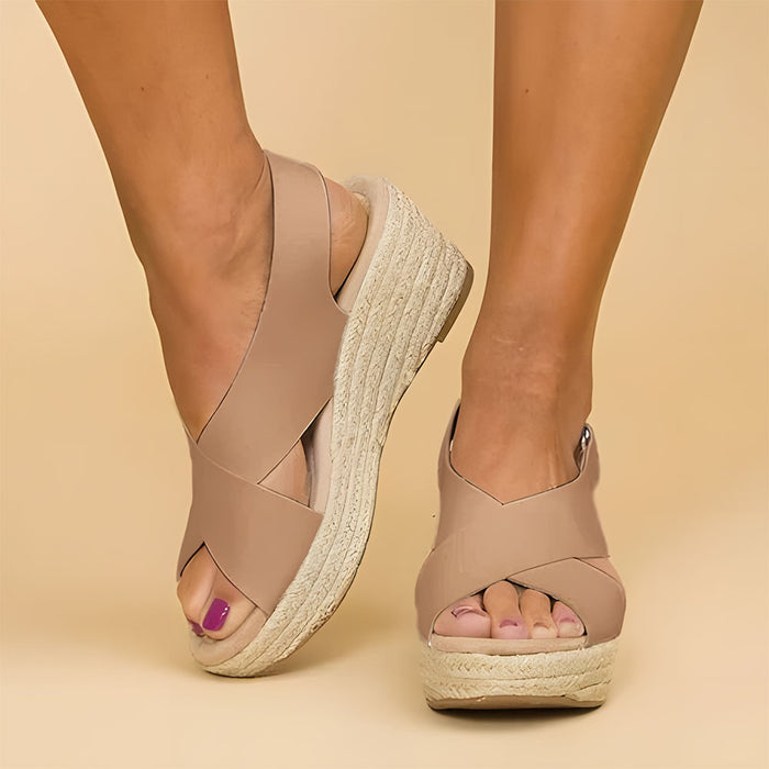 Criss-Cross Espadrille Wedge Sandals for Women – Stylish & Comfortable Summer Footwear
