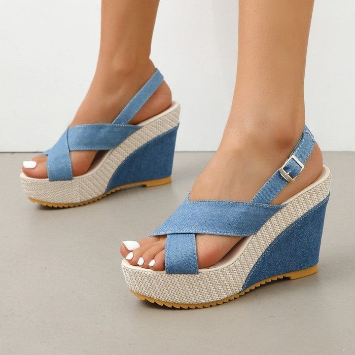 Crisscross Wedge Sandals for Women – Stylish & Comfortable Summer Footwear