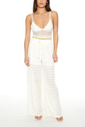 Crochet Striped Cargo Pants
