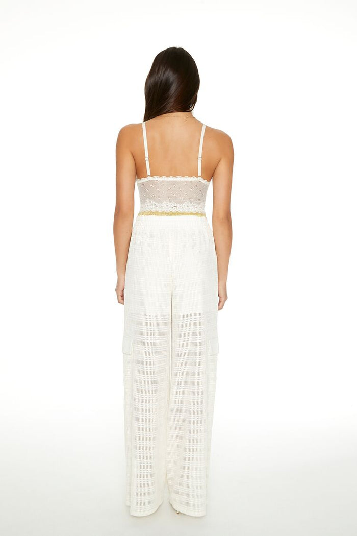 Crochet Striped Cargo Pants