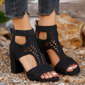 Cut-Out Peep-Toe Ankle Boots for Women – Edgy & Stylish