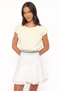 Petal and Pup USA BOTTOMS Cygnus Pleated Mini Skirt - White