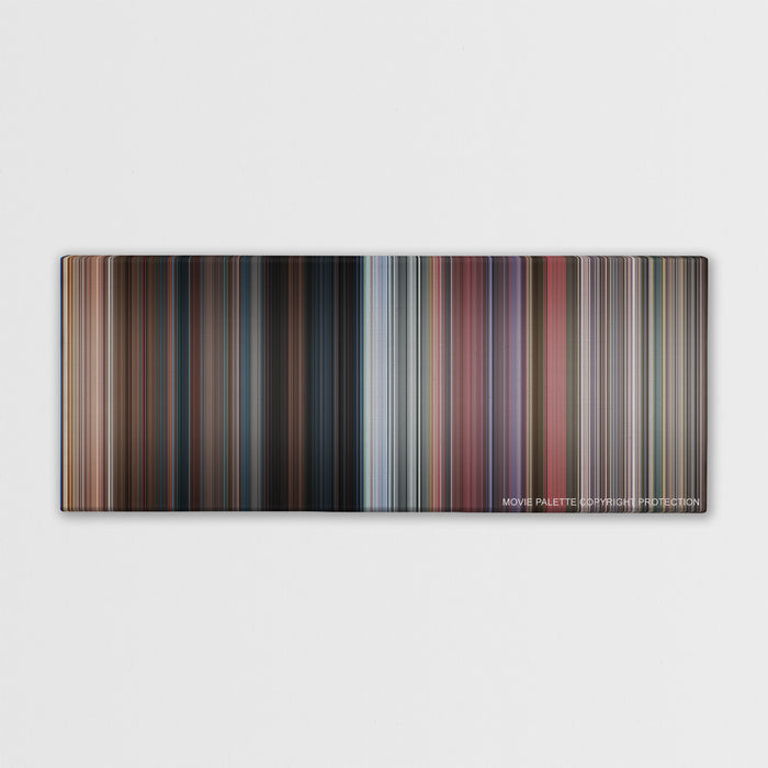 Death Proof color palette canvas print: thousands of thin vertical stripes of color