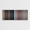 Death Proof color palette canvas print: thousands of thin vertical stripes of color