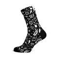 Doodle Black Crew Socks
