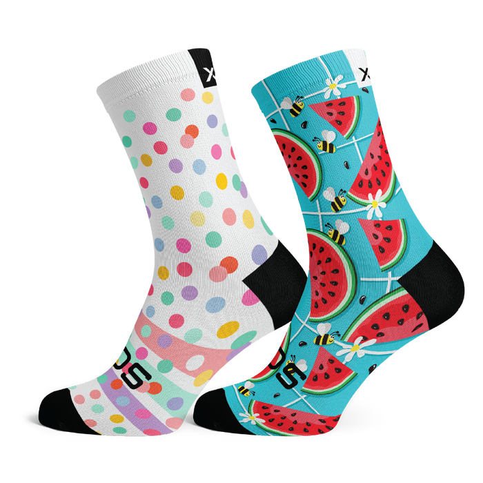 Dots & Fruity Kids Crew Socks Combo
