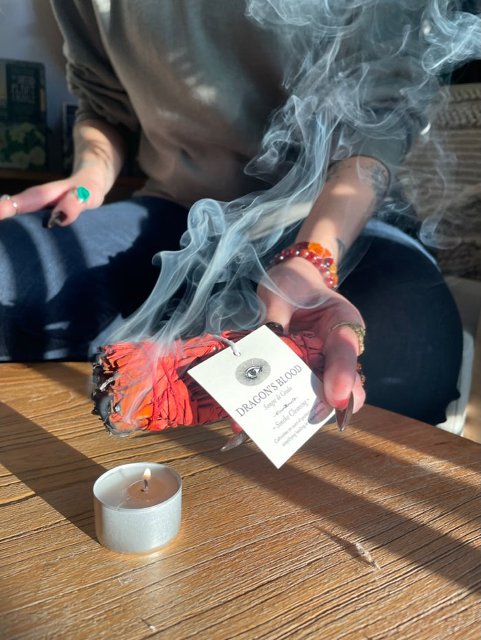DRAGON'S BLOOD WAND | Cleansing Smoke Bundle