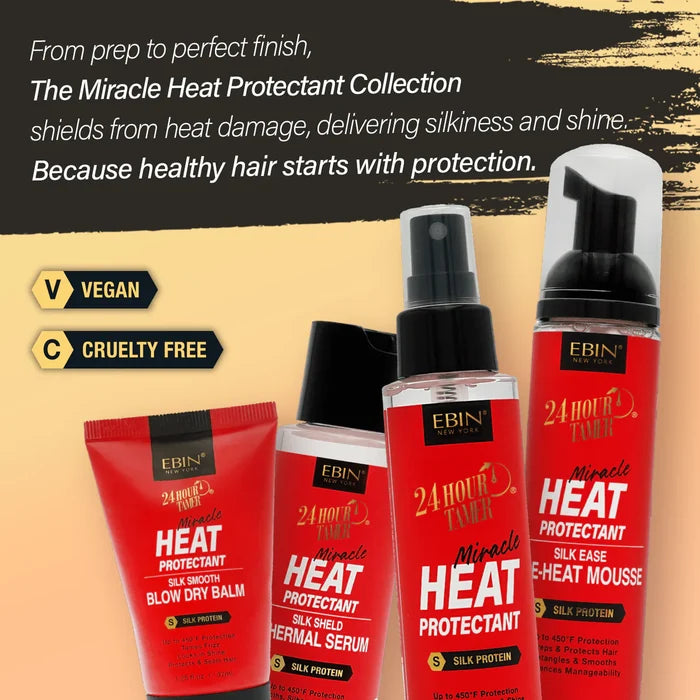 Ebin New York 24 Hour Tamer Heat Protectant Pre-Heat Mousse 100ml
