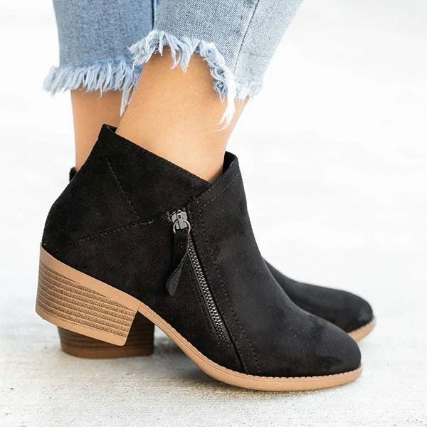 Elegant Black Ankle Boots for Women – Stylish & Comfortable Booties
