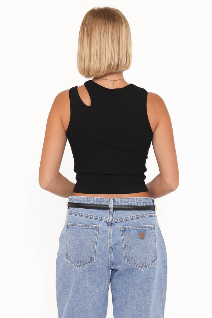 Petal and Pup USA TOPS Elira Cut Out Tank - Black