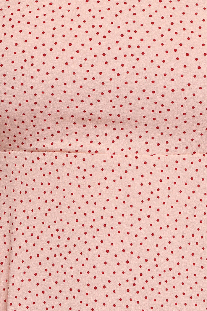 Petal and Pup USA DRESSES Ellody Maxi Dress - Peach Polka Dot