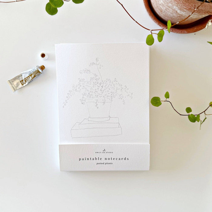 Emily Lex Studios: Potted Plants Paintable Notecards