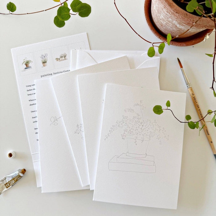 Emily Lex Studios: Potted Plants Paintable Notecards
