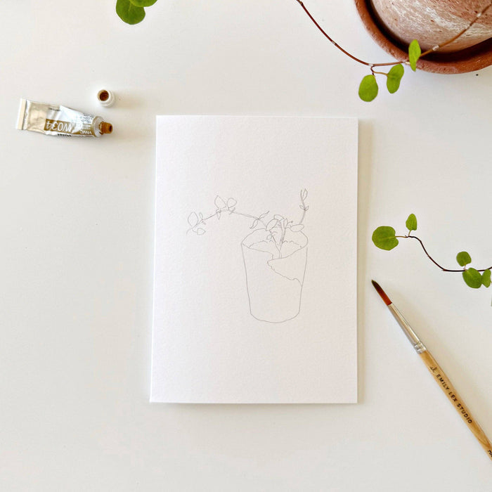 Emily Lex Studios: Potted Plants Paintable Notecards