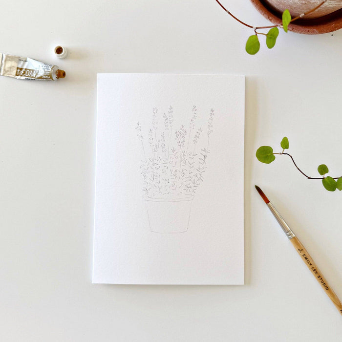 Emily Lex Studios: Potted Plants Paintable Notecards
