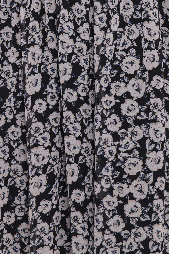 Petal and Pup USA DRESSES Faith Long Sleeve Maxi Dress - Black Floral