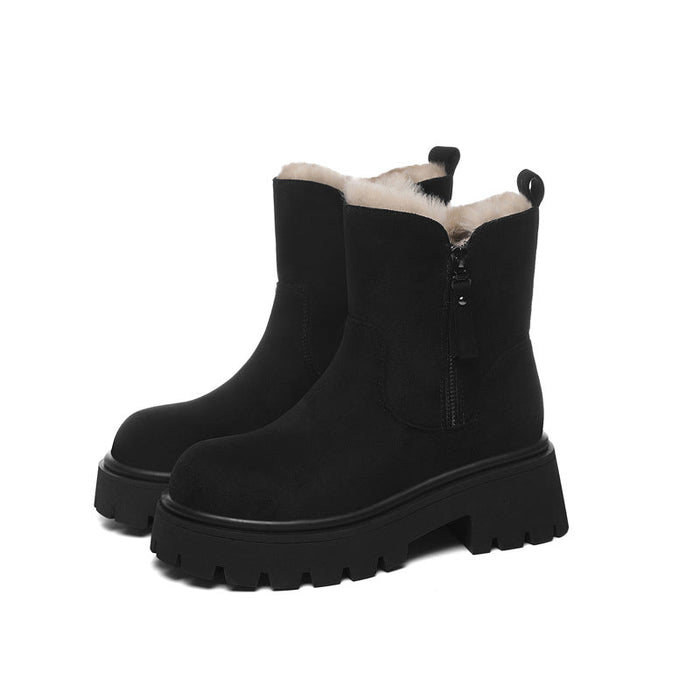 Faux Fur Lined Ankle Boots for Women – Stylish & Warm