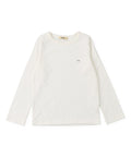 Feather Knit and Double Gauze Long Sleeve Tee