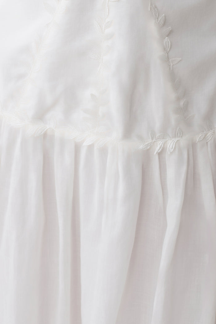 Fiona Linen Halter Maxi Dress - White