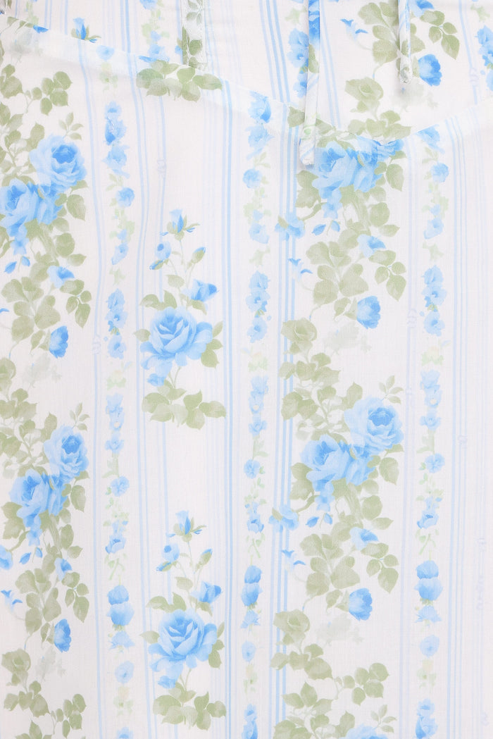 Petal and Pup USA DRESSES Florencia Midi Dress - Blue Floral