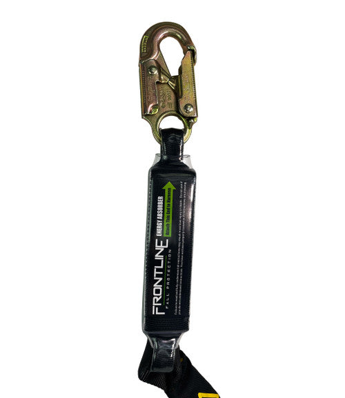 Frontline LES61S-US Patriot™ 6' Single Leg Elastic Lanyard with Snaphooks - Made in USA