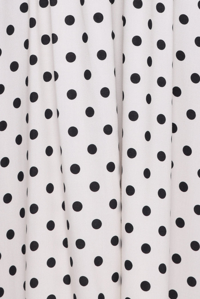 Petal and Pup USA DRESSES Gemini Halterneck Maxi Dress - White Polka Dot