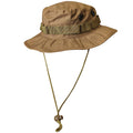 mfh gi ripstop boonie bush hat coyote tan with chin strap