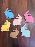 Ginger & The Huth- Small Easter Bunny Wood Sitters - Pine & Moss