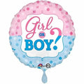 Girl or Boy Gender Reveal Foil Balloon