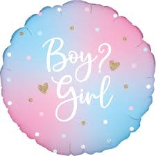 Girl or Boy Gender Reveal Foil Balloon