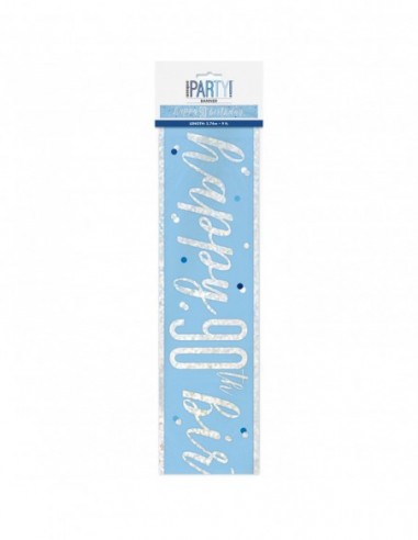 Glitzy 90th Birthday Banner