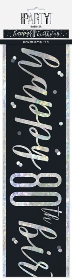 Glitzy Banner - 80th