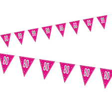Glitzy Pink - Bunting - 80