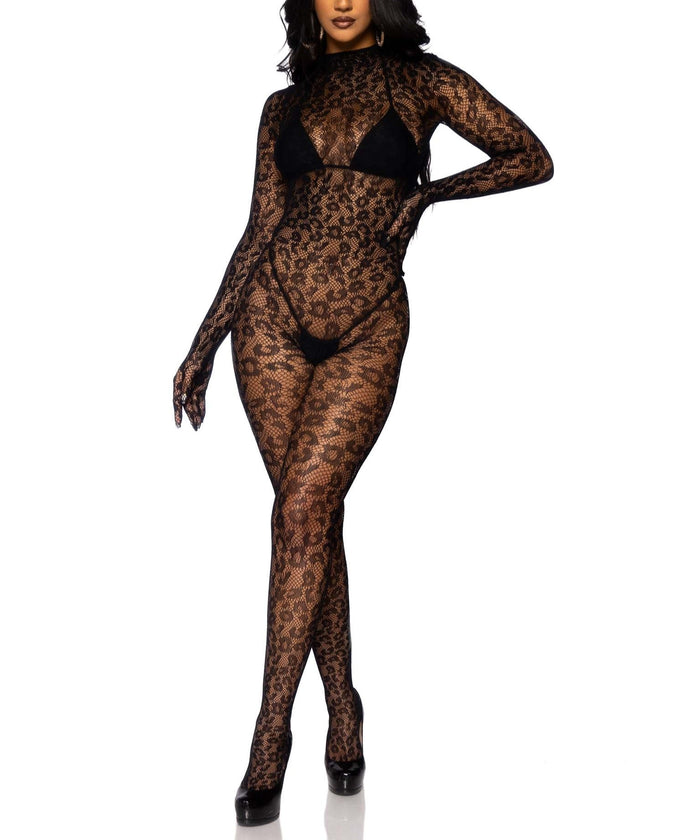 model showing front of bodysuit