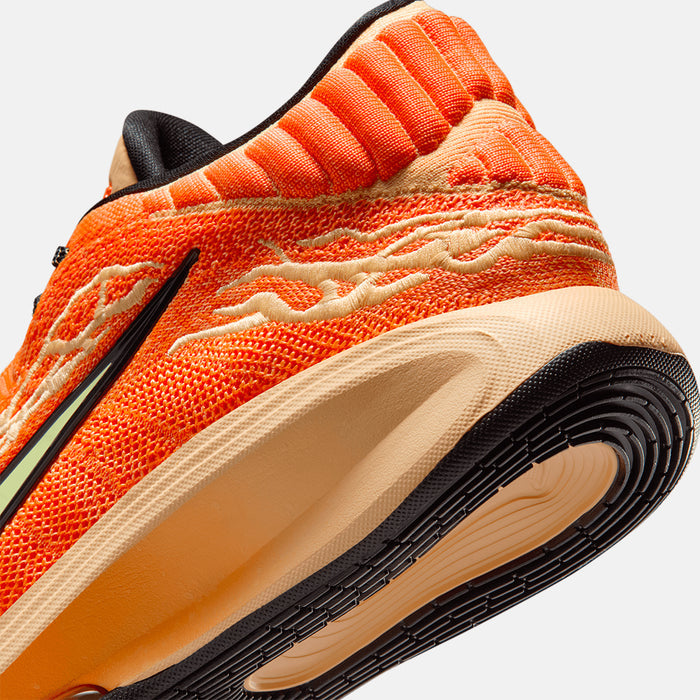 Up close, rear view of the Nike G.T. Hustle 3.