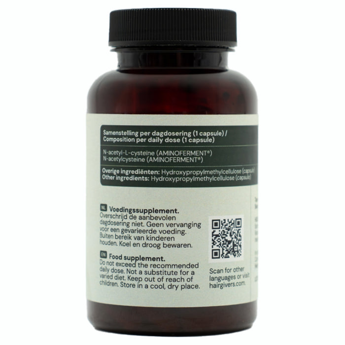 Hairgivers NAC supplement 600 mg | 240 capsules (N-acetylcysteine)
