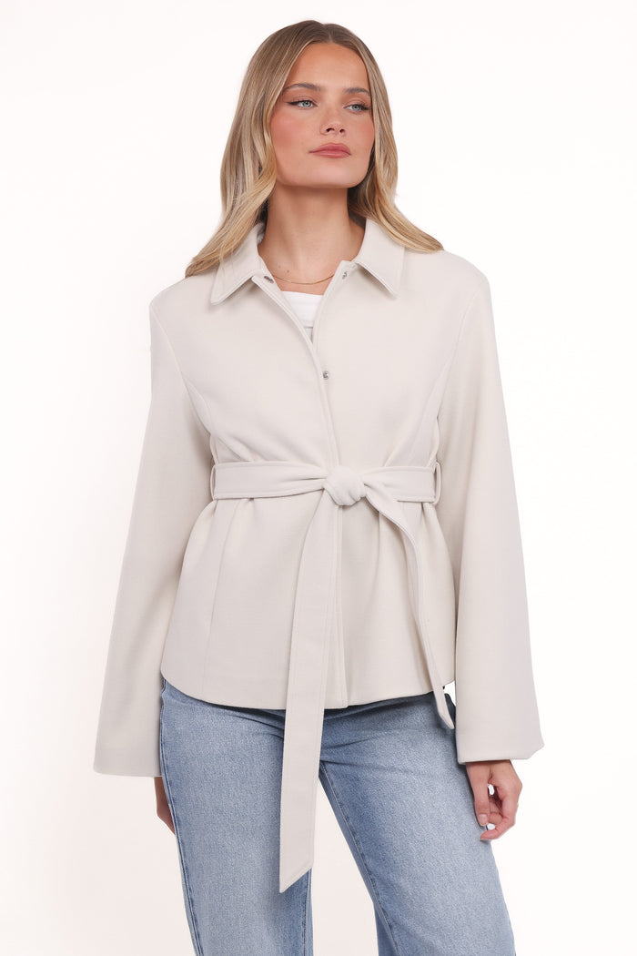Petal and Pup USA OUTERWEAR Halston Coat - Cream