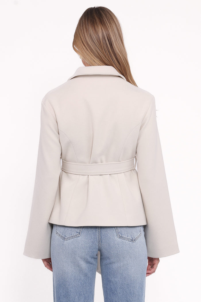 Petal and Pup USA OUTERWEAR Halston Coat - Cream