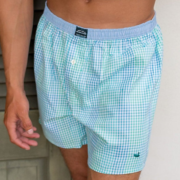 Antigua Blue and Teal Gingham / Extra Small