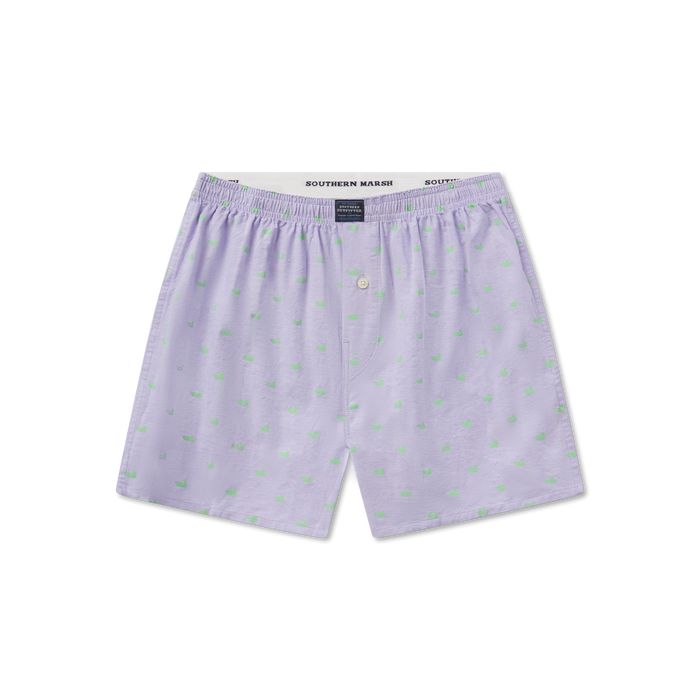 Wharf Purple with Lime Ducks / Extra Small
