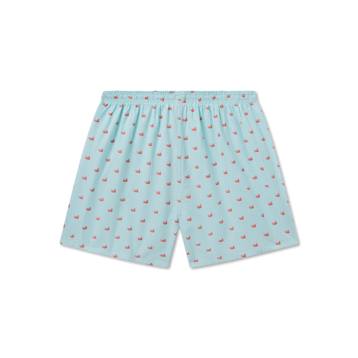 Antigua Blue with Coral Ducks | Back View