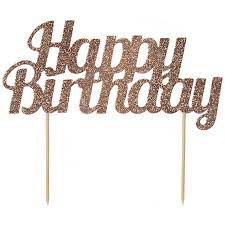 Happy Birthday Cake Toppers Glitter