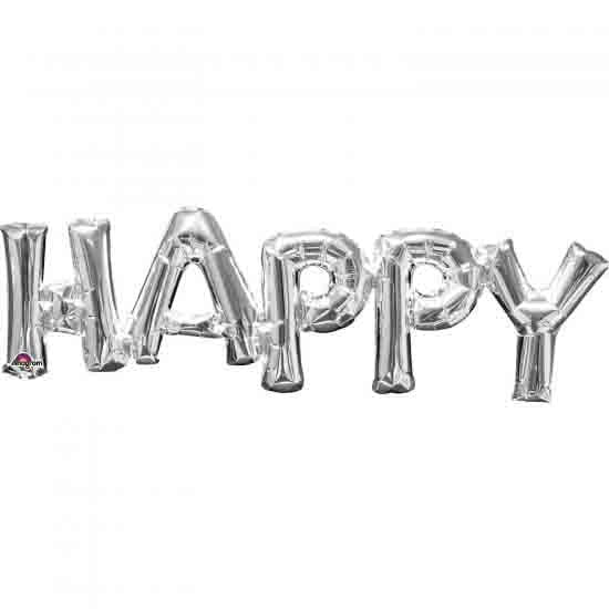 Happy Birthday Shape Balloons- Air-filled
