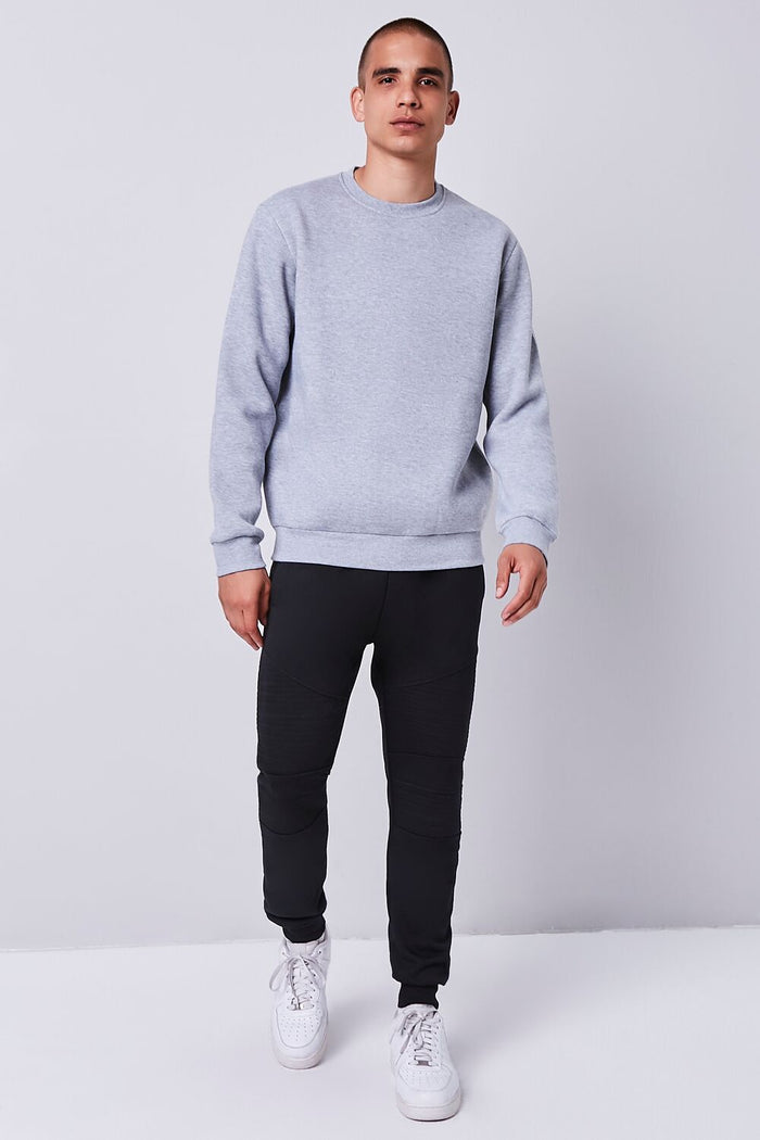 Heathered Fleece Crew Neck Sweatshirt