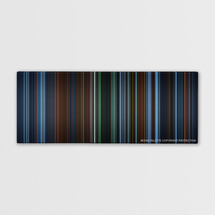 Hellboy color palette canvas print: thousands of thin vertical stripes of color