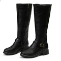 High-Top Biker Boots for Women – Edgy Style with Chunky Heel